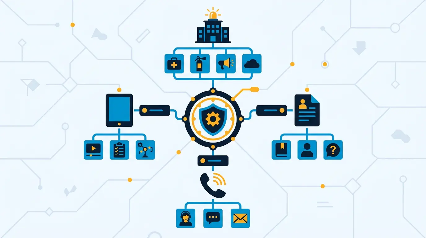 Information architecture tree of a safety centre.