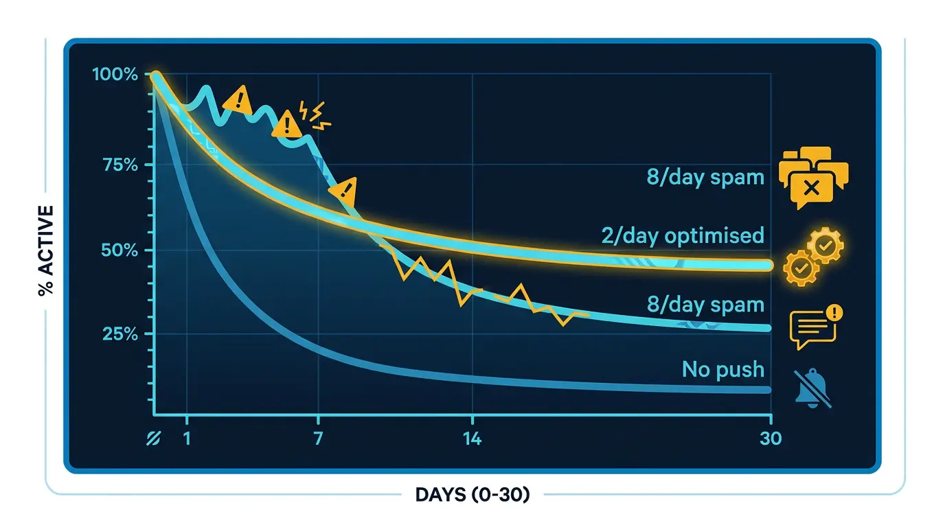 Retention curve chart.