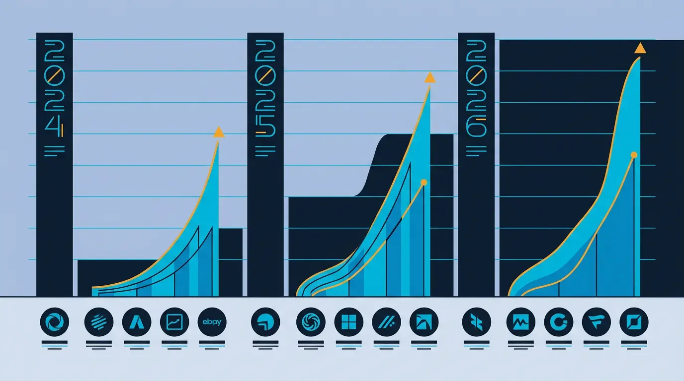 Hiring velocity chart by company 2024 to 2026.