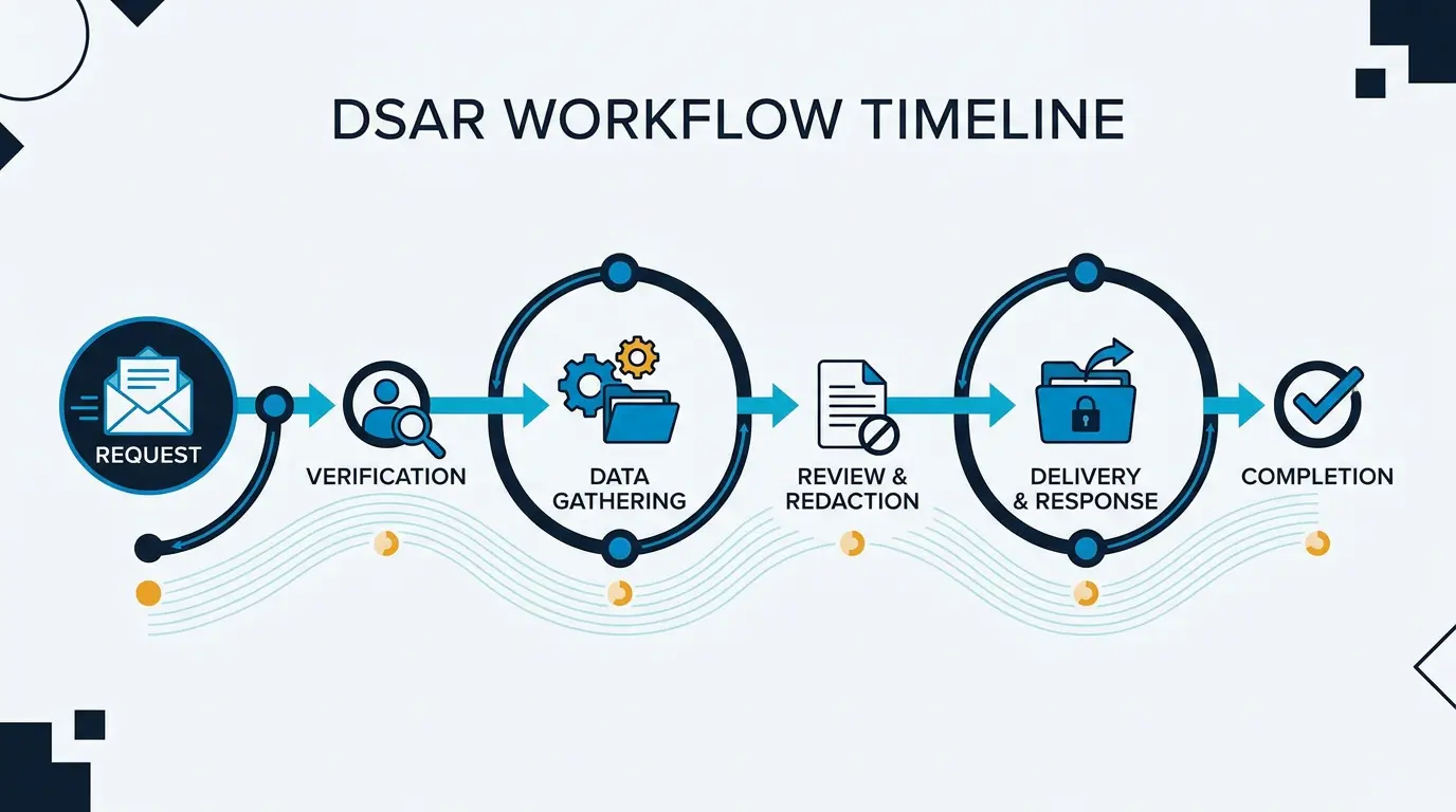 DSAR workflow timeline.