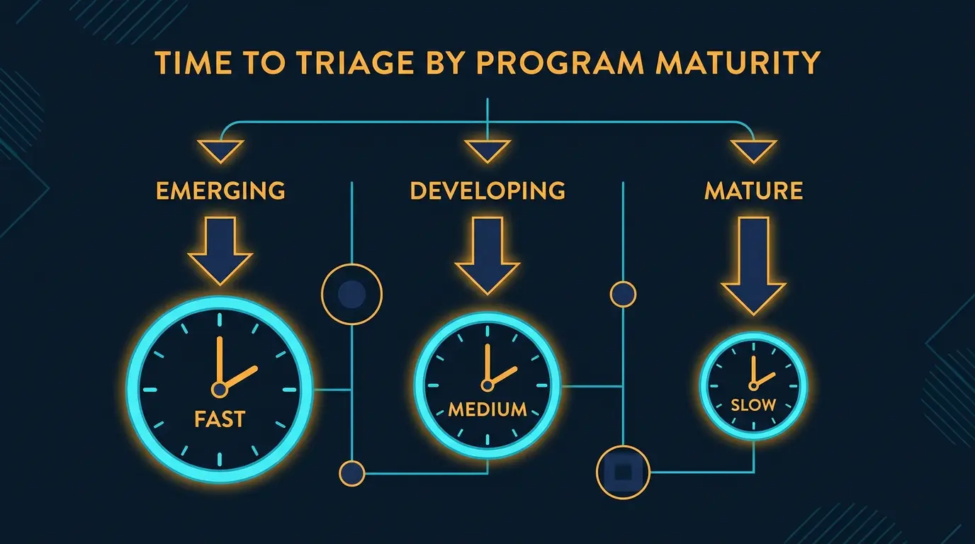 Time to triage chart by program maturity.